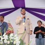 ALCALDE CLEMENT RECIBE AL SEÑOR DE LOS MILAGROS EN SU PRIMERA VISITA AL DISTRITO DE VICTOR LARCO